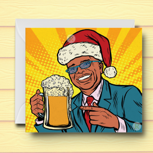 Black Man A Christmas Card